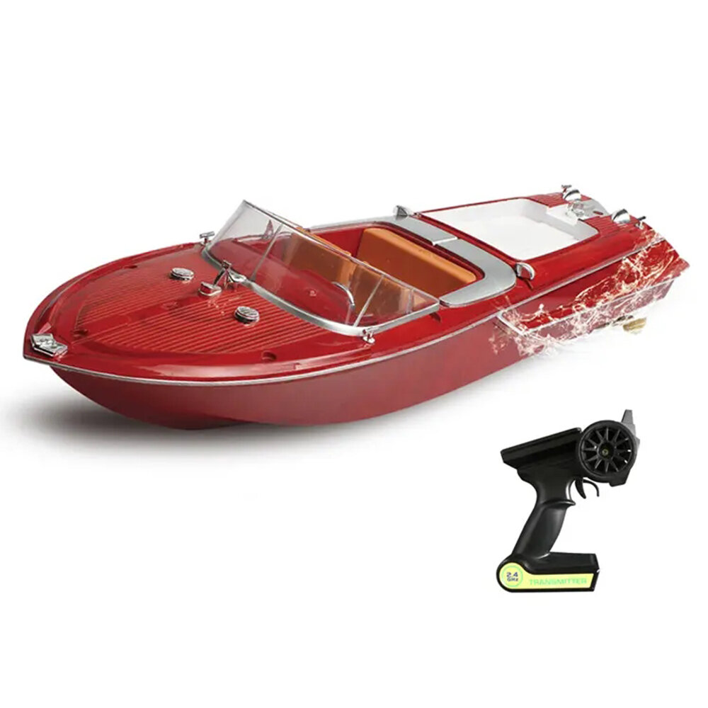 HUIQI SK1 RTR 2.4G 25km/h RC-boot met afstandsbediening Raceboot Waterdicht Hout Snelheidsboot Speelgoedvoertuig Retro-modellen