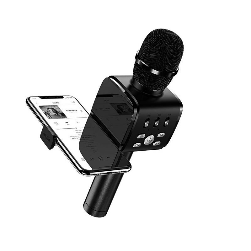 JOYROOM JR-MC3 2-in-1-Handheld-Bluetooth-Multifunktionsmikrofon mit Telefonhalter für Telefon-PC-Karaoke-Nächte und Hauspartys