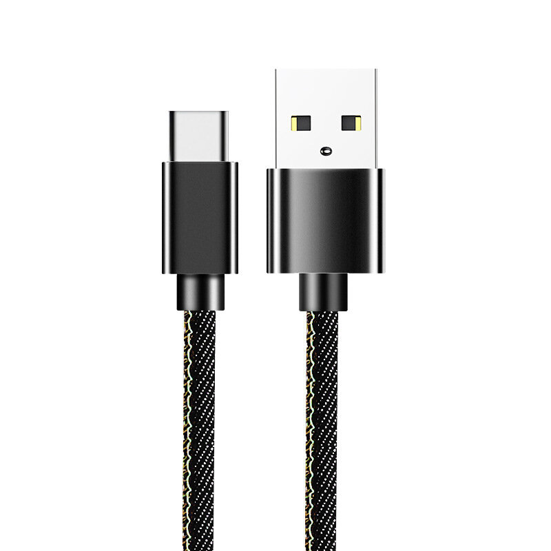 

XANES 2.1A 1m Quick Charge Type-C USB Cable USB-C Fast Charging Durable Weave Universal Cable For Flashlights Mobile Pho