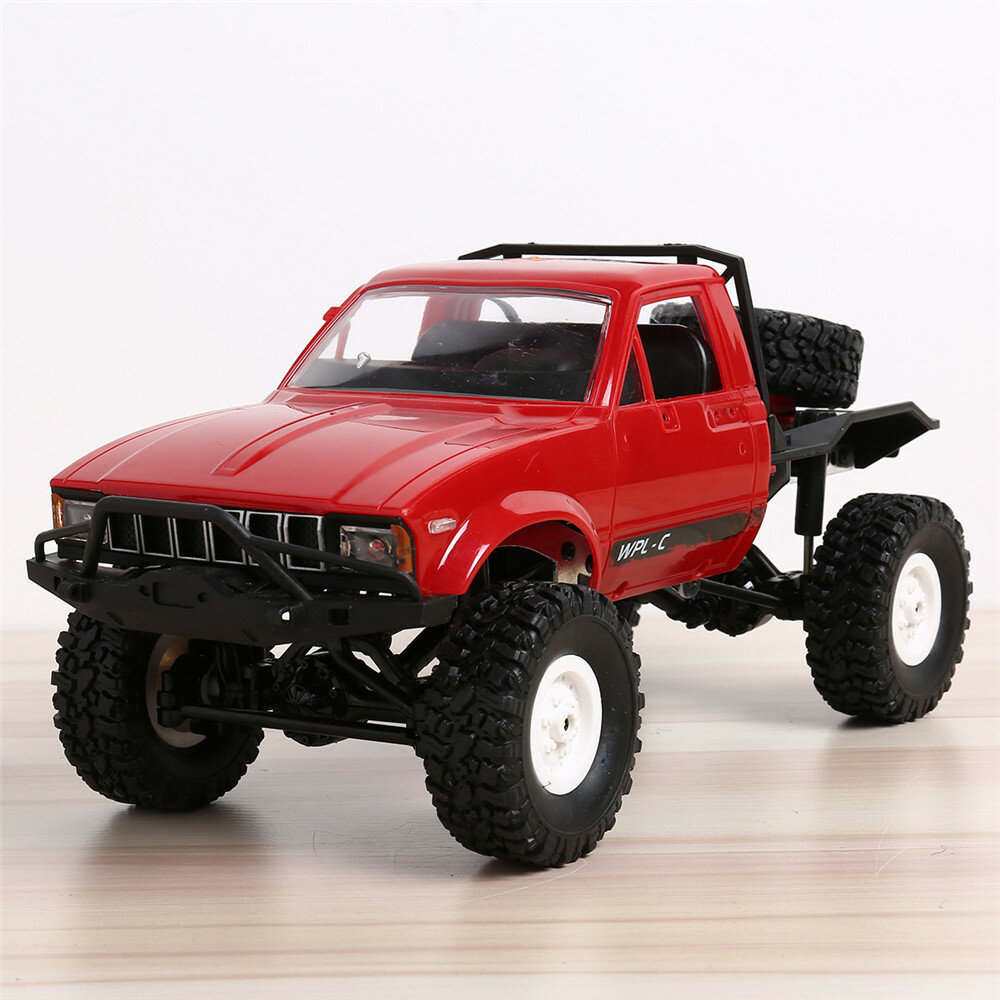 

Bang good WPL C14 1/16 2.4G 4WD Off Road RC Military Car Rock Crawler Truck With Front LED RTR Toys