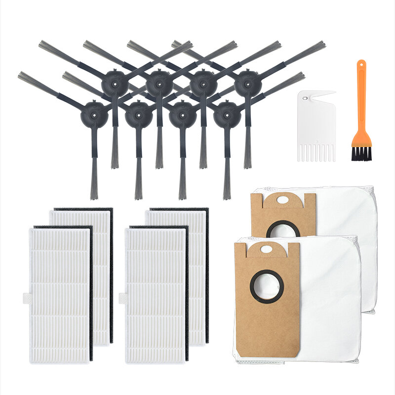 16pcs Replacements for Xiaomi Viomi S9 Vacuum Cleaner Parts Accessories Side Brushes*8 HEPA Filters*