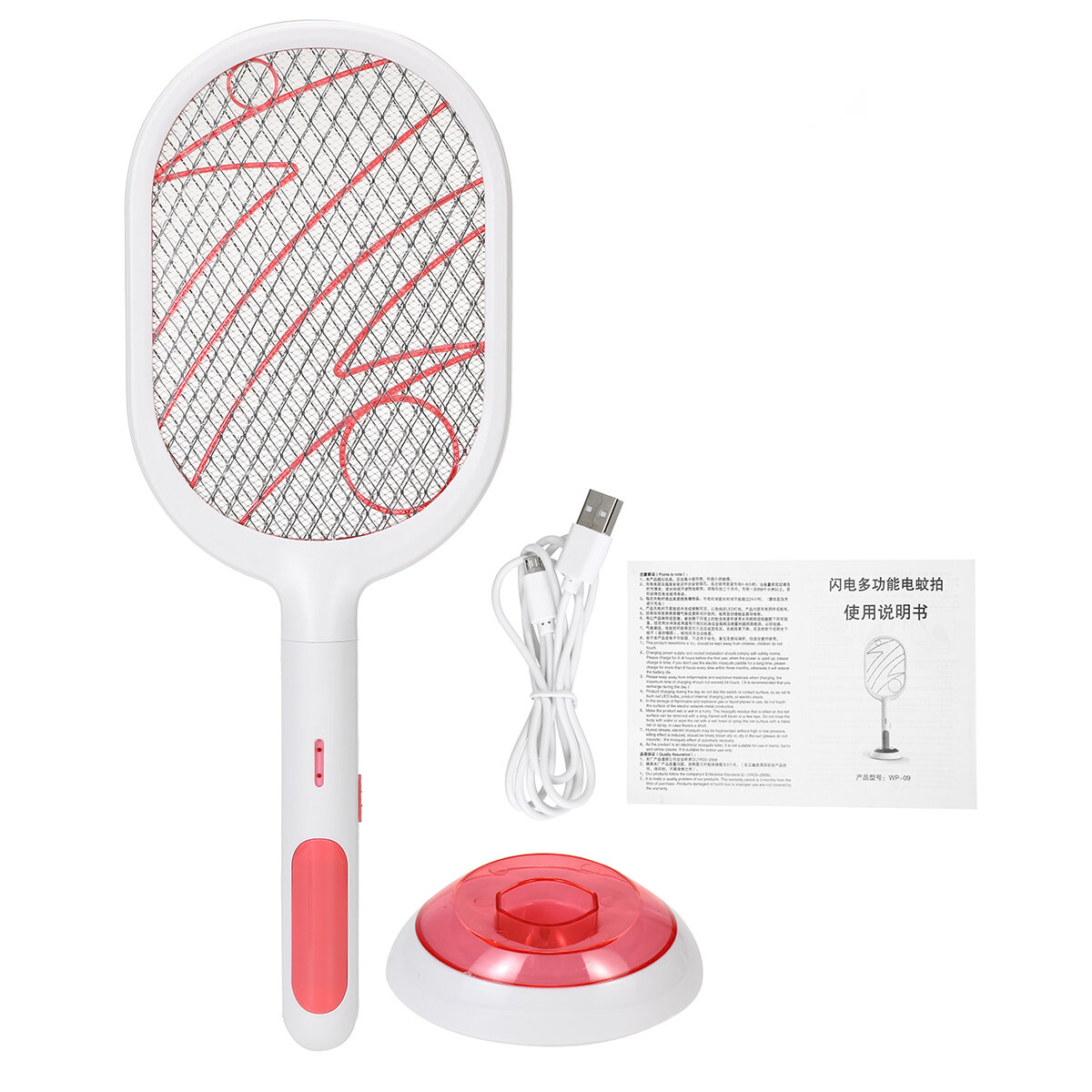 Electric Mosquito Swatter UV LED Insect Killer Lamp Fly Bugs Zapper Catcher