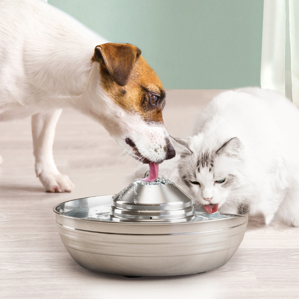 2L Dog Water Smart Fountain Dispenser 360? drinkable Bowl Cat Feeder Puppy Stainless Steel Intellige