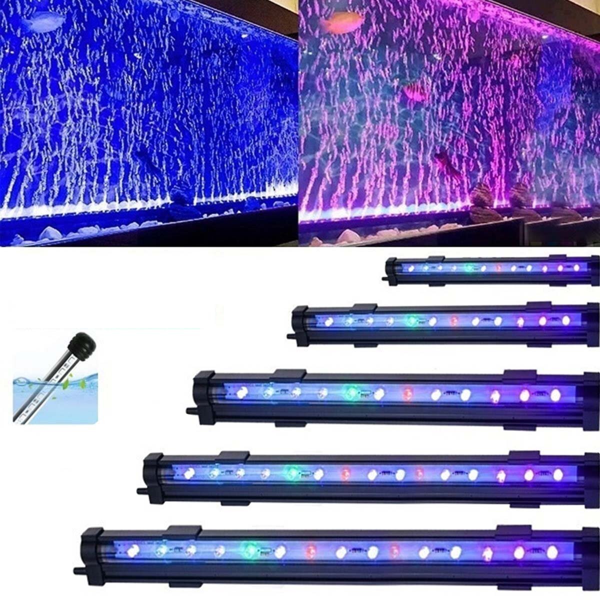 15CM/25.5CM/35.5CM/45.5CM/55.5CM Waterproof LED Fishes Tank Light RGB Aquarium Lights Multicolor Sub