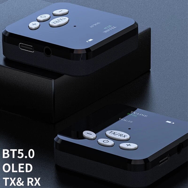

Bakeey 2 в 1 Bluetooth 5,0 беспроводной аудио Приемник передатчик 3,5 мм разъем стерео HIFI аудио музыка OLED Дисплей Ав