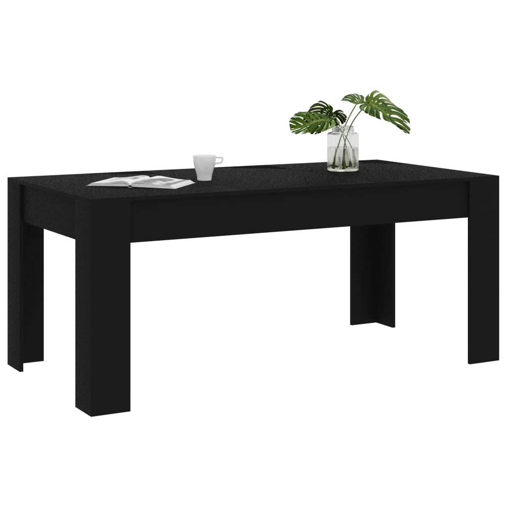 

Dining Table Black 70.9"x35.4"x29.9" Chipboard