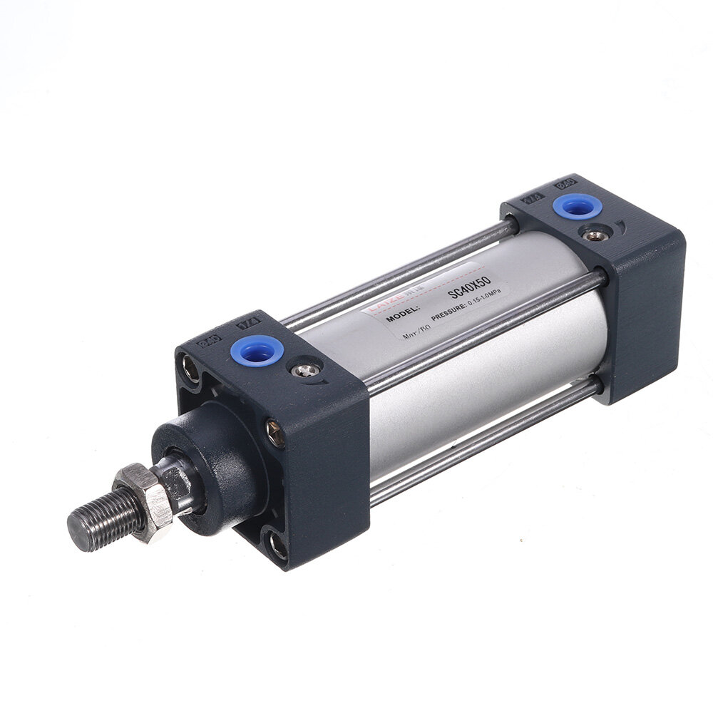 

LAIZE SC 40mm Bore Air Cylinder 25-400mm Stroke Pneumatic Cylinder M12x1.25 Thread PT1/4 Connect Double Acting Pneumatic