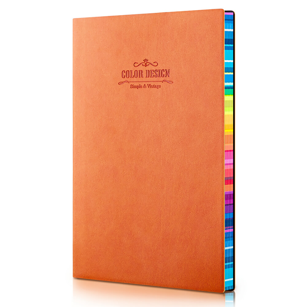 

Deli 3183 25K Creative Color Edge Notebook PU Leather With 25K Handwritten Notepad Office School Supplies Stationery