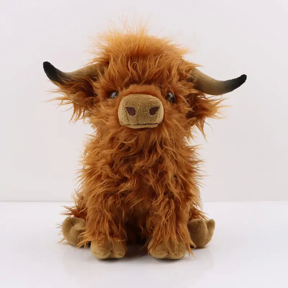 

28 см/11 дюймов, плюшевая игрушка Highland Cow, очаровательная, Soft, чучело, Кукла, идеальный рождественский подарок дл
