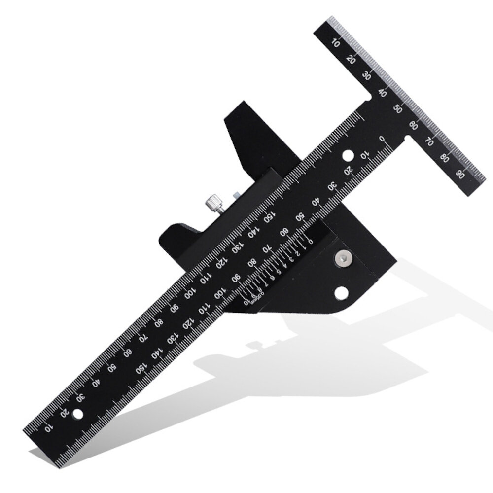 0 210mm Metric Scriber Gauge Aluminum Alloy Multi Function Mark Line Woodworking Ruler Framing Tool for Marking Measurin