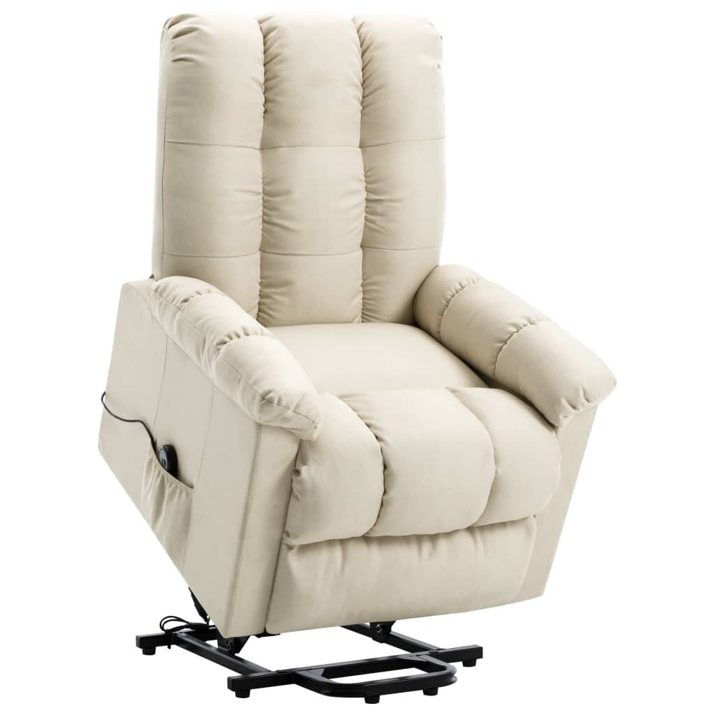 Stand-up Recliner Cream Fabric