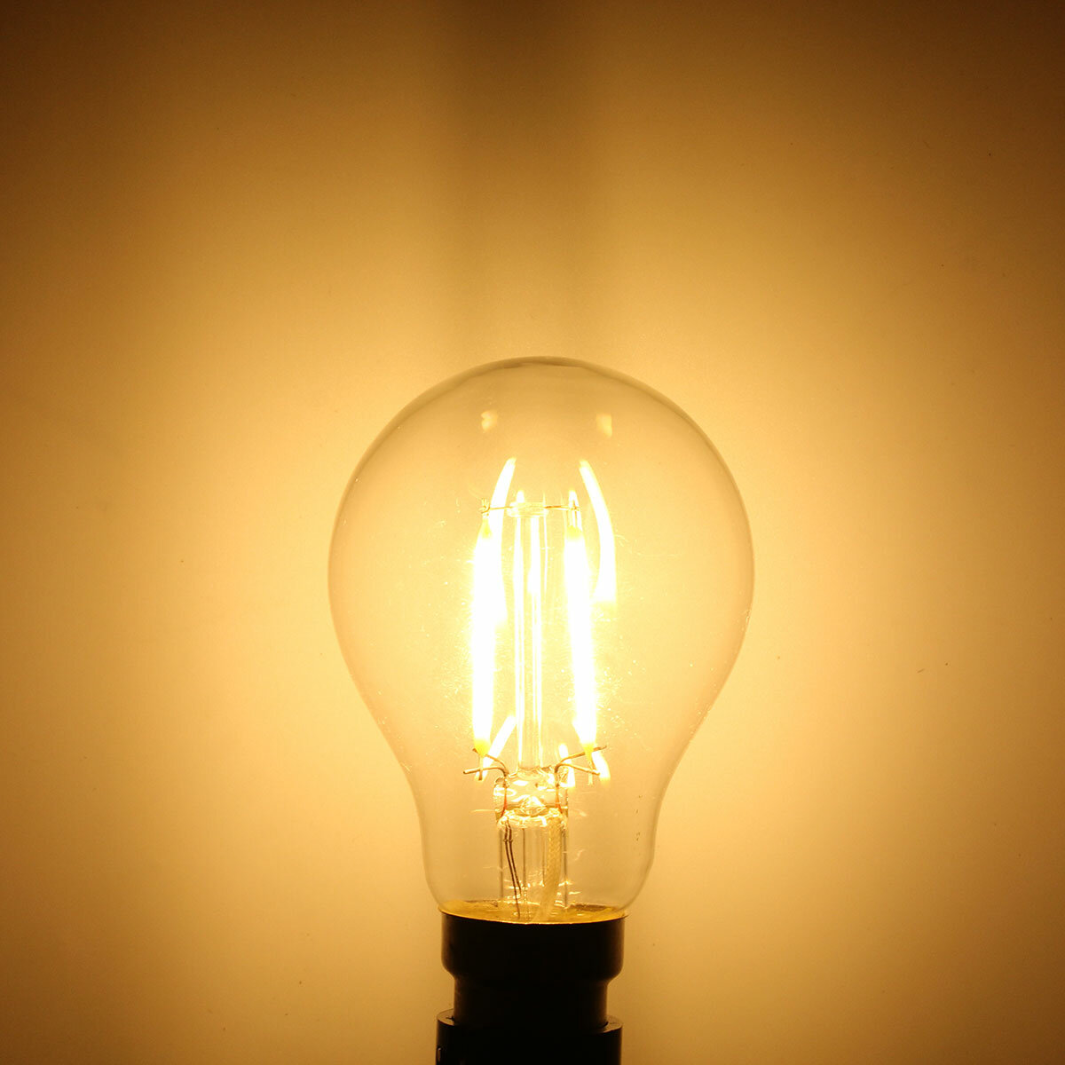 A60 B22 4W Wit Warm Wit COB LED Filament Retro Edison Lampen AC 220V