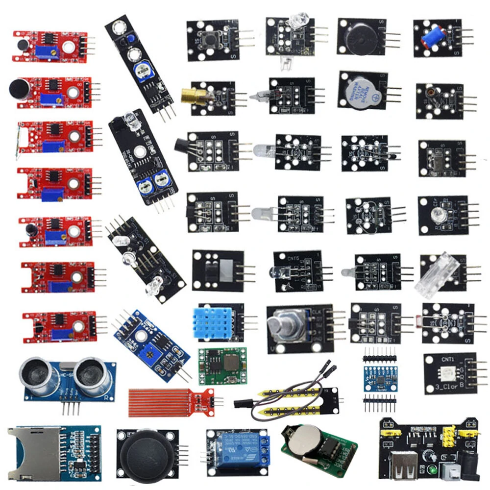 Geekcreit 45 In 1 Sensor Module Board Starter Kits Upgrade Version For Arduino UN0 R3 MEGA2560 Plastic Bag Package