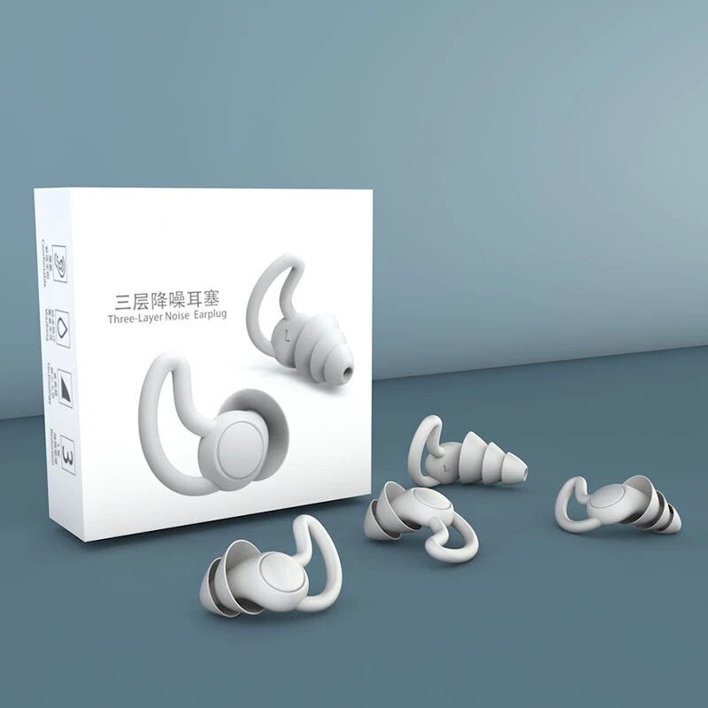 1 paar oordopjes beschermende oordopjes Soft siliconen waterdichte anti-geluid koptelefoon bescherme