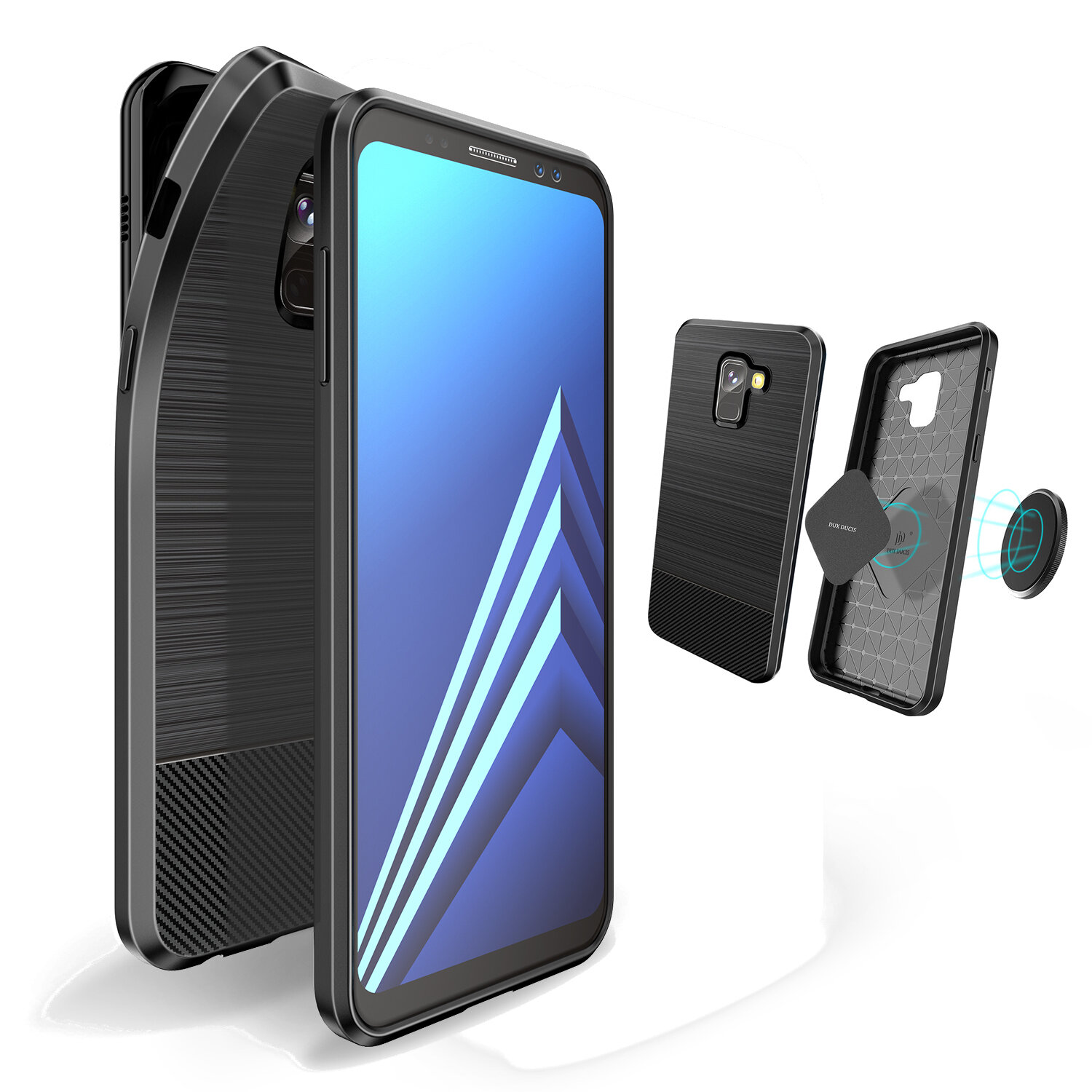 DUX DUCIS Magnetic Soft TPU Protective Case for Samsung Galaxy A8 Plus 2018