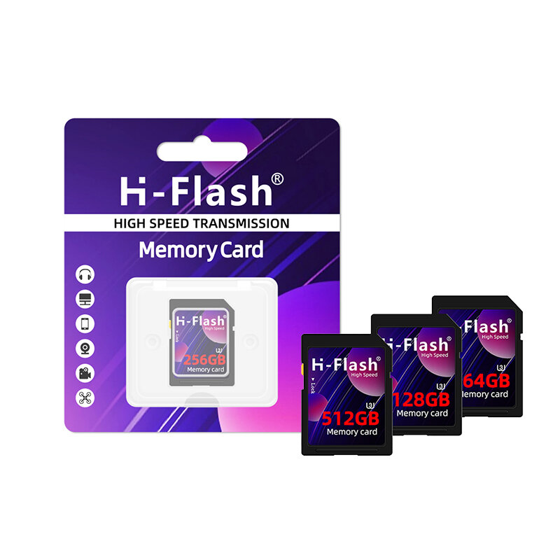 H-Flash Sd-kaart Geheugenkaart 256GB 128GB Hoge Snelheid Class10 U1 U3 voor DSLR Camera 3D Printer C