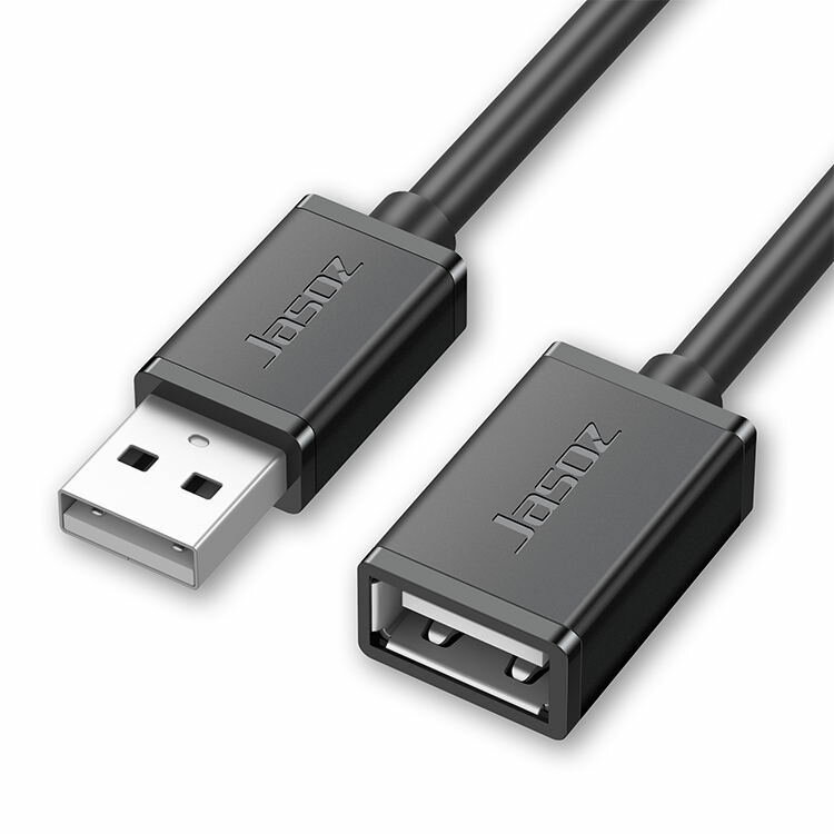 Jasoz USB-naar-USB-verlengkabel Man-vrouw USB2.0-kabel Snoer voor computer USB-poort Kabelverlenger