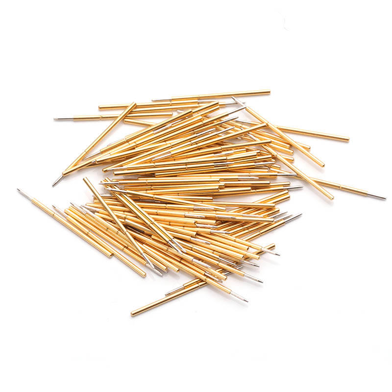 

P048-J 100 Pcs/ Pack Spring Test Probe Phosphor Bronze Tube Gold-Plated Electrical Instrument Tool For Testing Circuit B