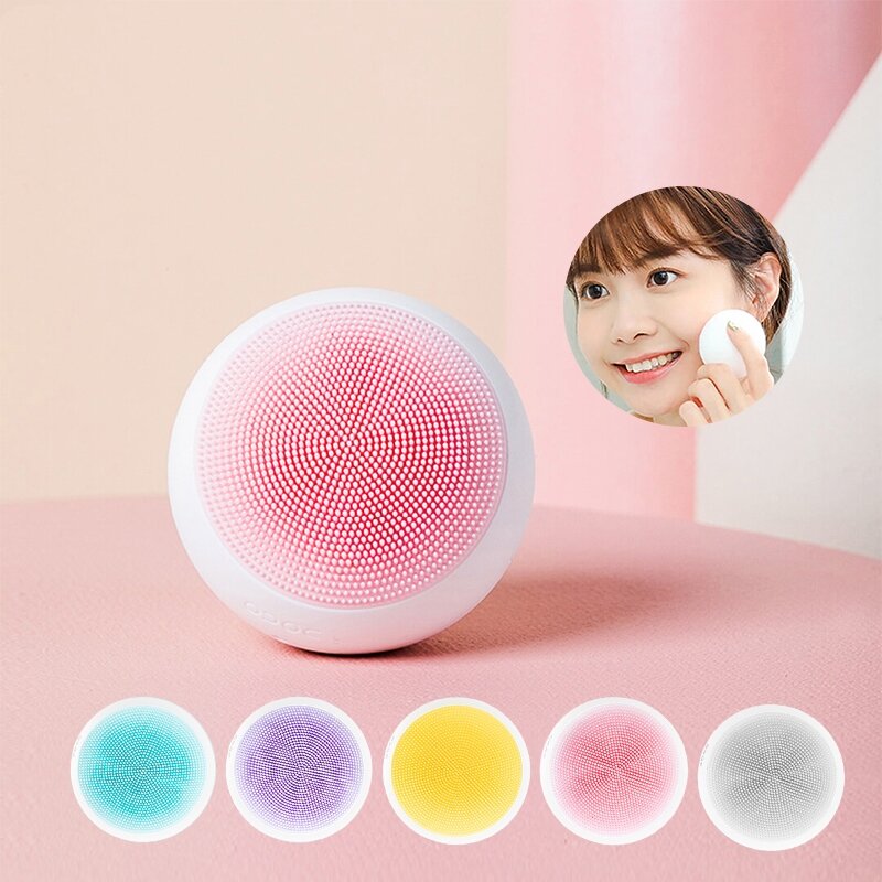 

DOCO Electric Face Cleansing Brush Ultrasonic Skin Scrubber Silicone Sonic Vibrator Cleaner Facial Cleaning Device From