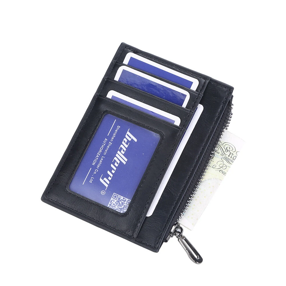 Baellerry business card book wallets pu leather vintage coin holder office card holder supplies