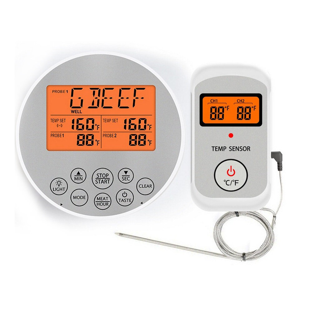 

Bakeey Wireless Термометр Dual Зонд Цифровая печь для приготовления мяса и еды Термометр На открытом воздухе Кухня для б