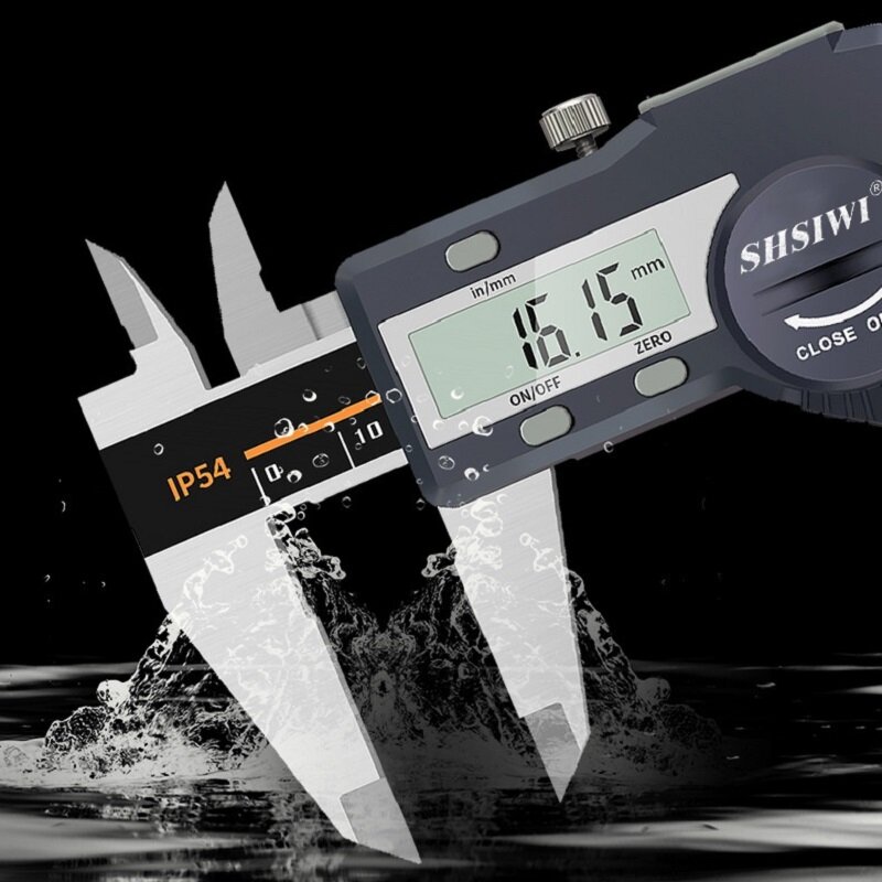 0 150200300mm Digital Caliper Vernier Caliper Stainless Steel Electronic Caliper Measuring Tool IP54 Waterproof