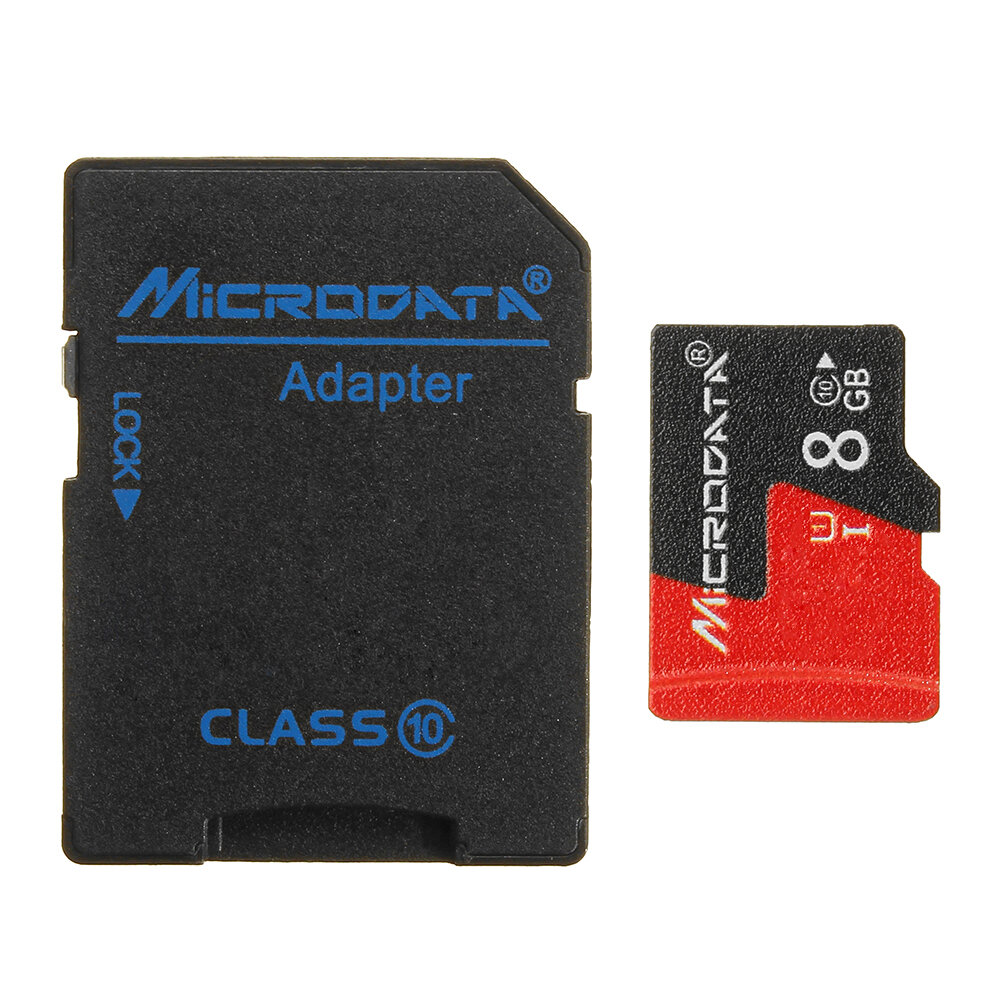 Microdata 8GB C10 U1 Micro TF-geheugenkaart met kaartadapter Converter voor TF naar SD
