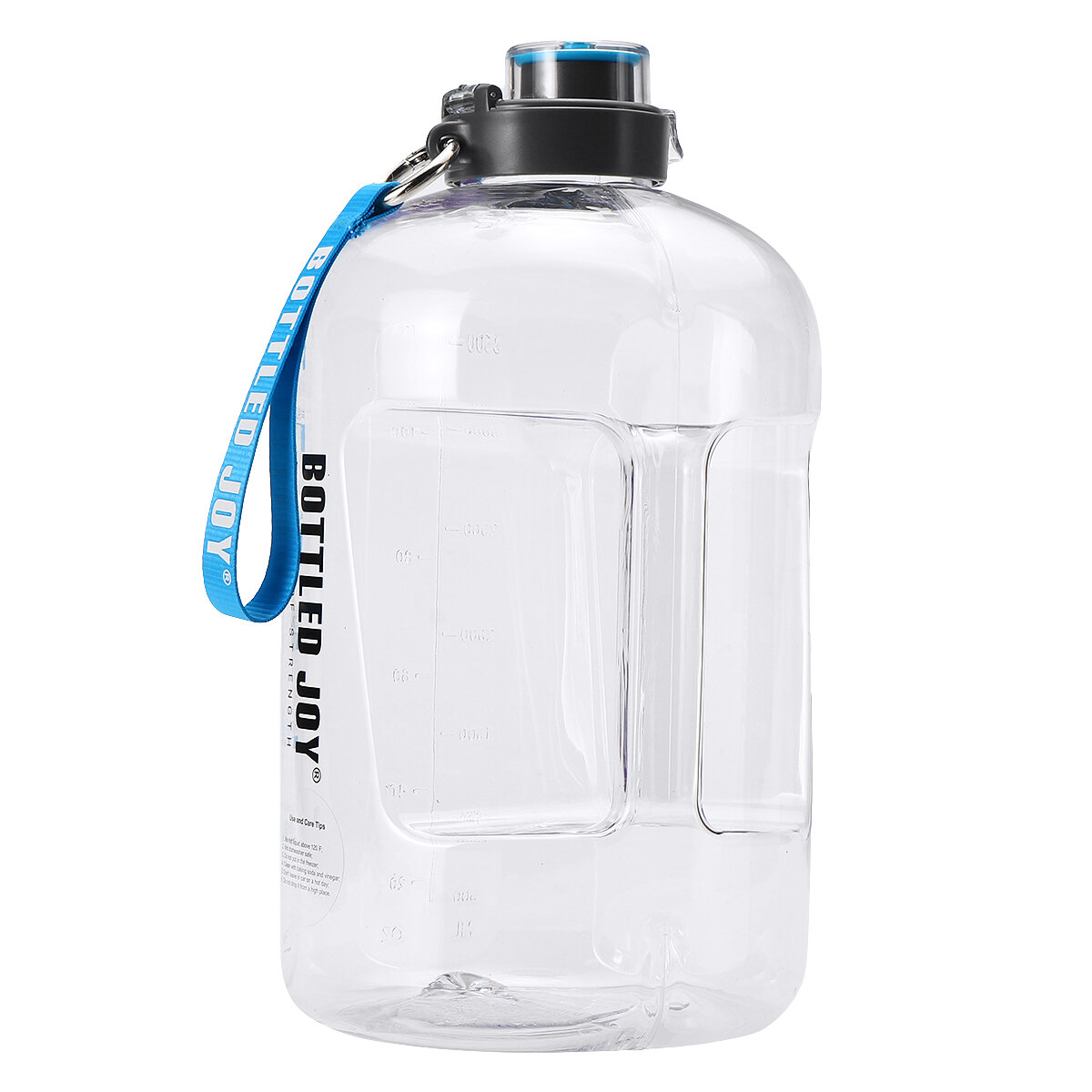 emizlik fırçası, spor salonunda antrenman kapağı ile 3,78L büyük kapasiteli spor su içme şişesi