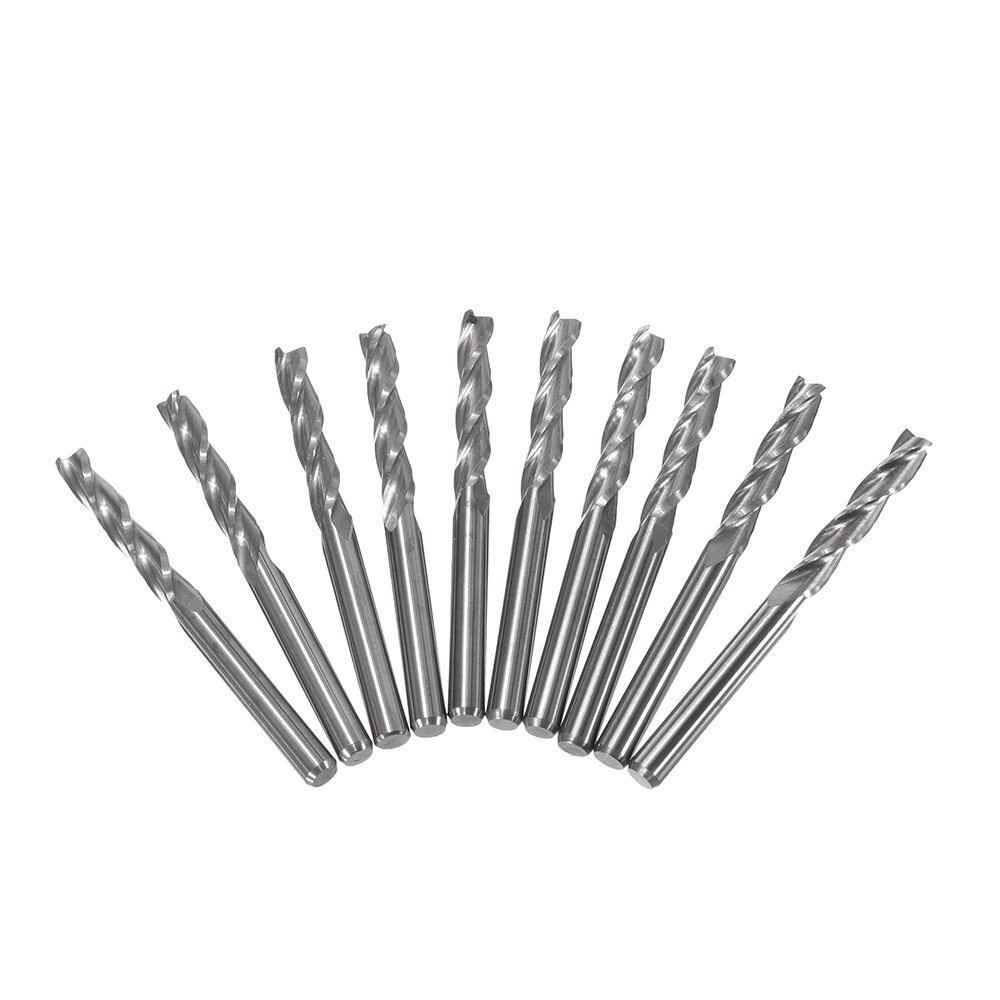 

10pcs 3 Flutes Milling Cutter 3.175*17mm Carbide End Mill CNC Cutting Tool