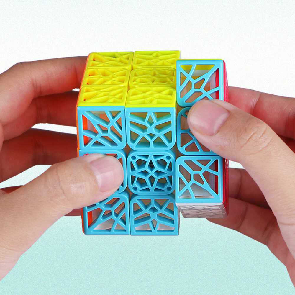 

QY DNA Плоская Или Вогнутая Третьего Порядка Волшебный Cube Уникальная Творческая Головоломка Полые детские Волшебный Cu