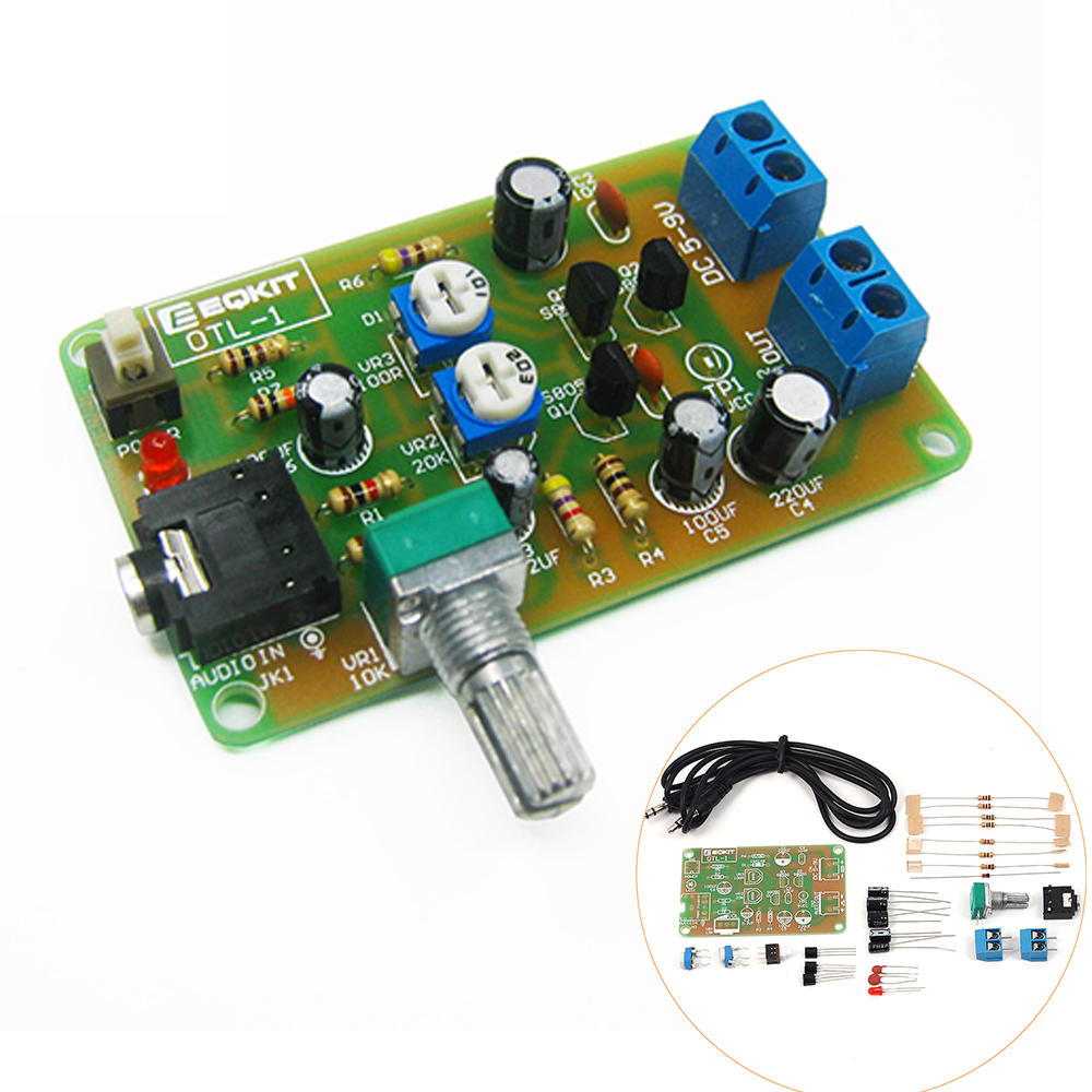 

EQKIT® OTL-1 Power Amplifier Circuit DIY Kit High Sensitivity OTL Discrete Component Amplifier Kit