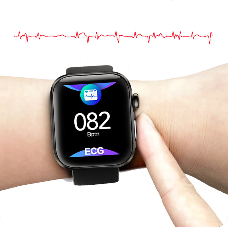 [Touch ECG-monitor] Bakeey GT2 Hartslag Bloeddruk Zuurstofmonitor 10 sportmodi Slimme horloge met la