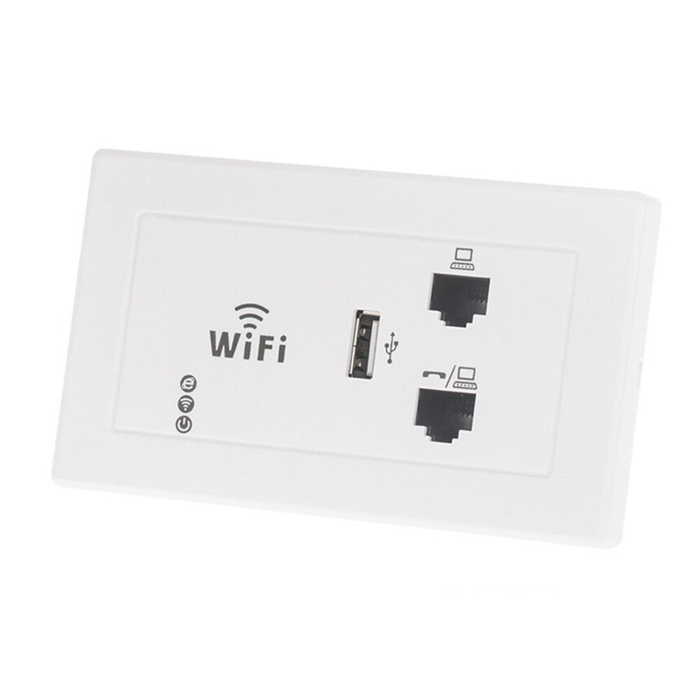 OUTENGDA 300 Mbps 118 US Standard In Wall Wireless AP USB Oplaadaansluiting WiFi Router Access Point