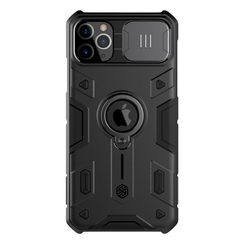 

NILLKIN Armor Anti-Hacker Peeping Slide Lens Cover Impact-proof Protective Case with Bracket for iPhone 11 Pro Max 6.5 i