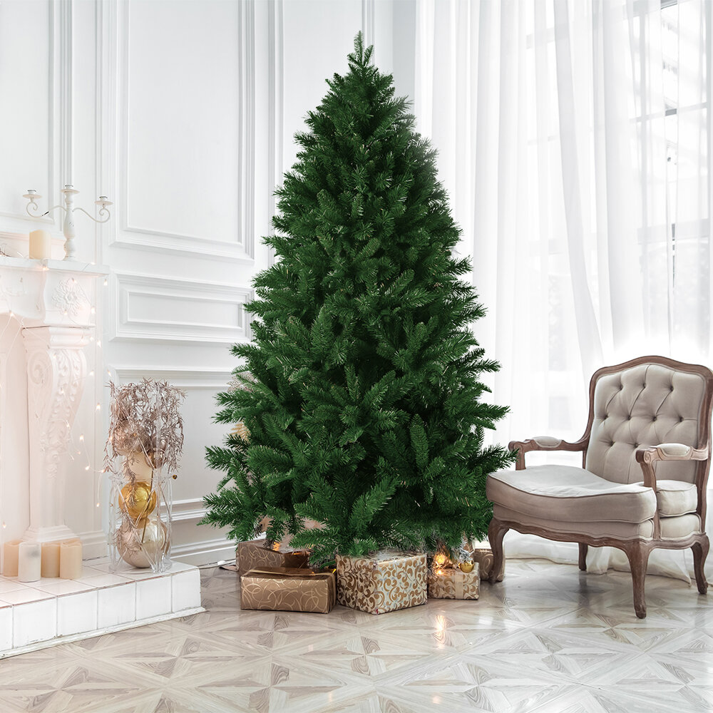 

5FT 6FT 7FT Chritsmas Tree Artificial Christmas Tree Stimulated Fluffy Trees Holiday Decoration with Metal Foldable Stan