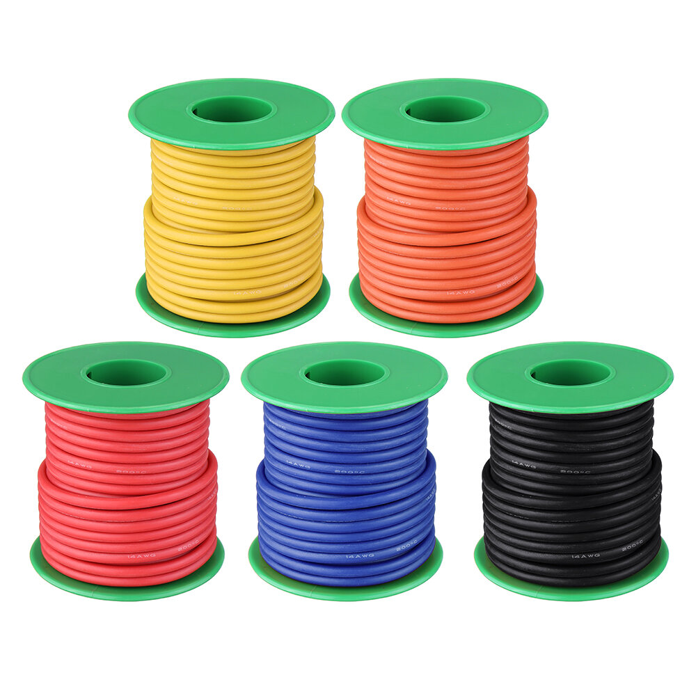 10M 14AWG Soft Silicone Wire Cable High Temperature Tinned Copper Line