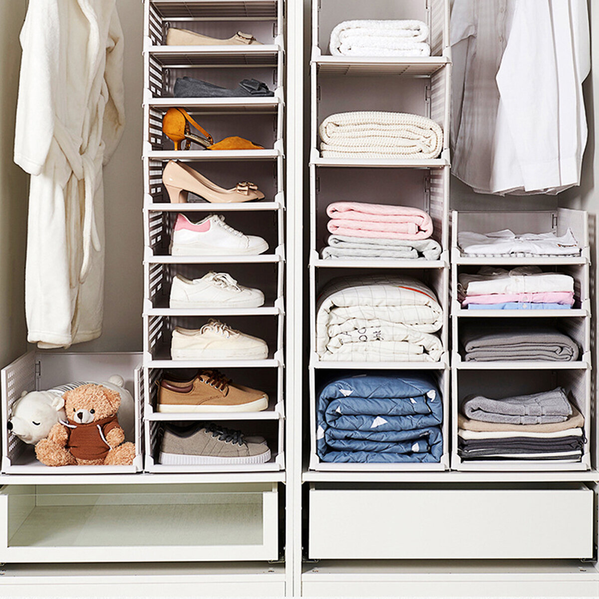 Multifunctional Storage Box Drawer Storage Basket Clothes Organizer Bedroom Wardrobe and Desk Available