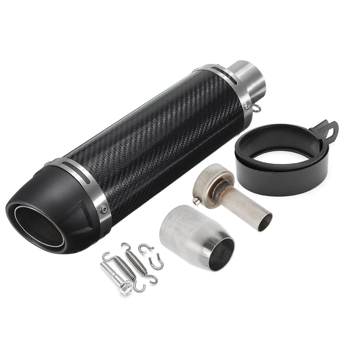 38-51mm universal motorcycle carbon fiber exhaust muffler pipe with