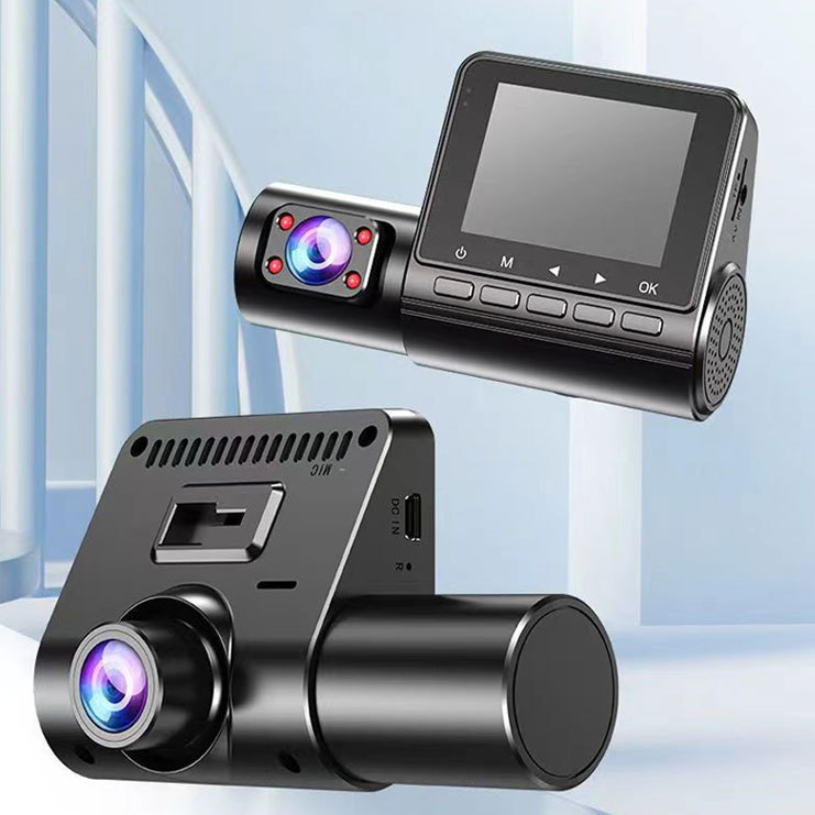 

C50B 1080P 3-Channel Dash Cam Car DVR Infrared Night Vision 360° Rotatable Lens HD IPS Screen Reversing Parking Monitor