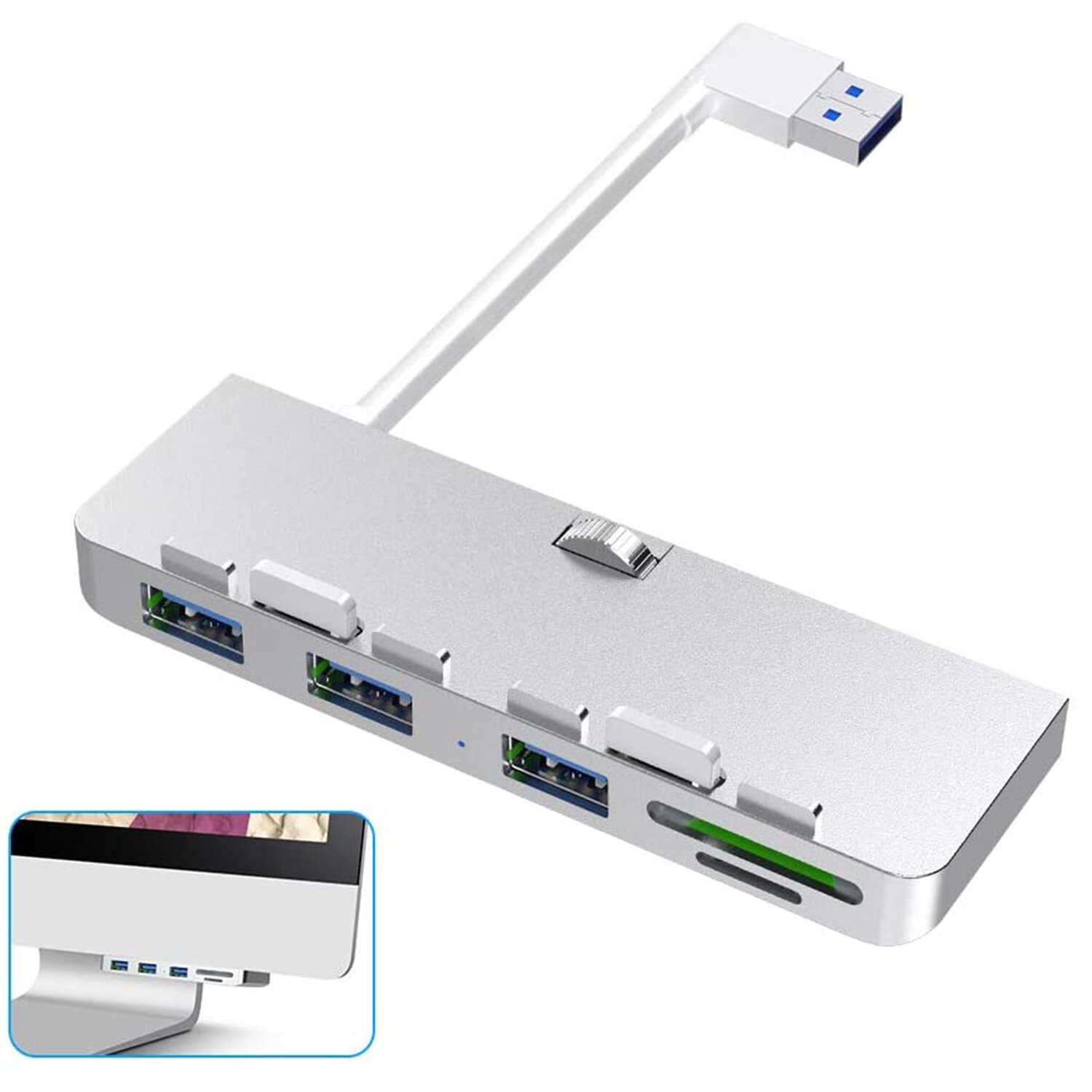 Pobod PC-i02 USB-C Hub Docking Station Adapter with 2*USB 3.0/ 1*USB-C/ 1*Micro SD/ 1*SD for iMac Pro 2017/18/20