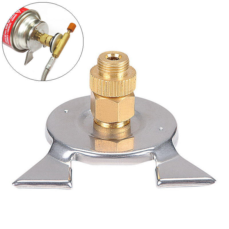 BRS-17B Outdoor Camping Cooking Stove Furnace Converter Connector Gas Cartridge Tank Adapter