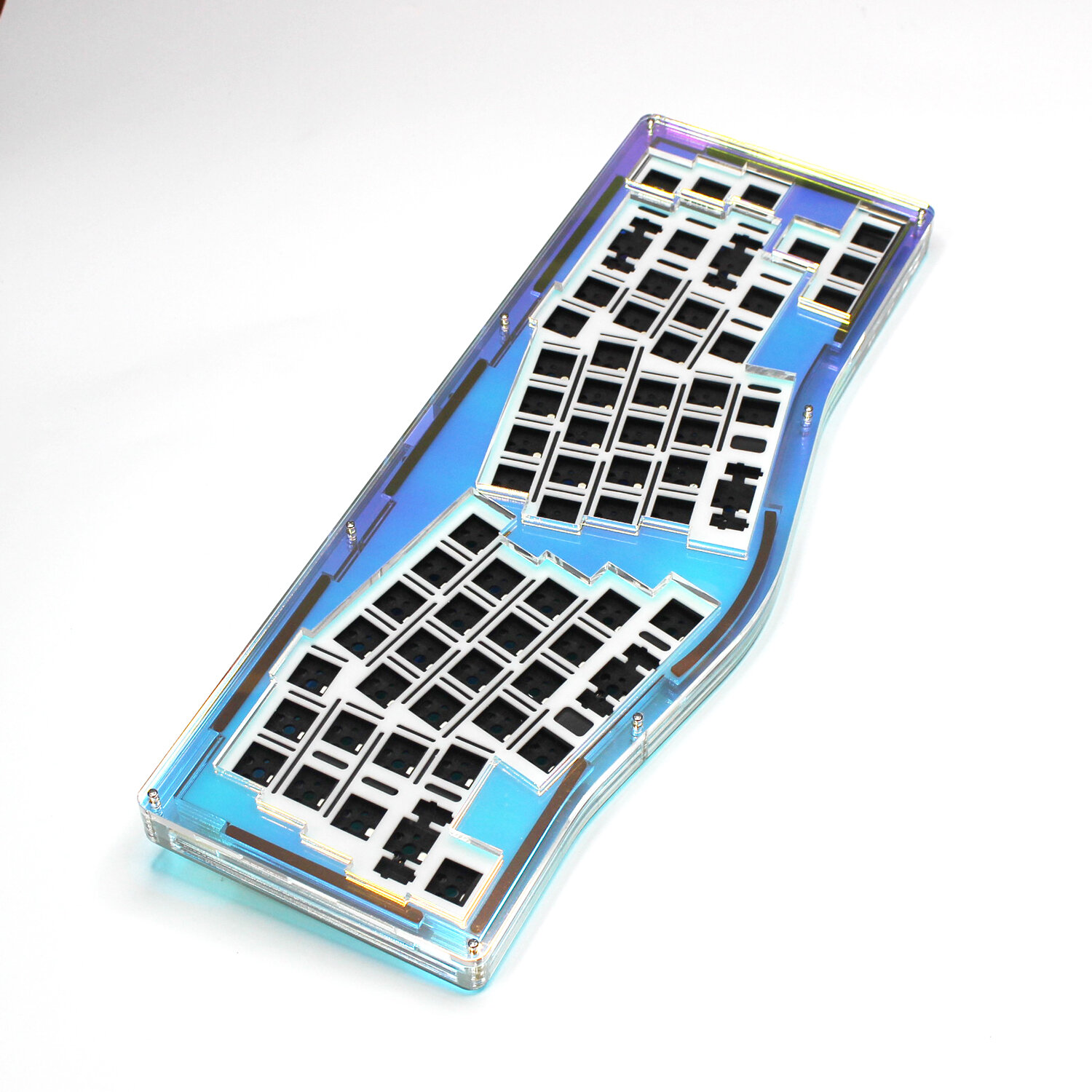 Fancy Alice 66 Customized Mechanical Keyboard Kit Alice Layout Support QMK VIA Gasket Mount Hot Swap RGB Wired Acrylic S