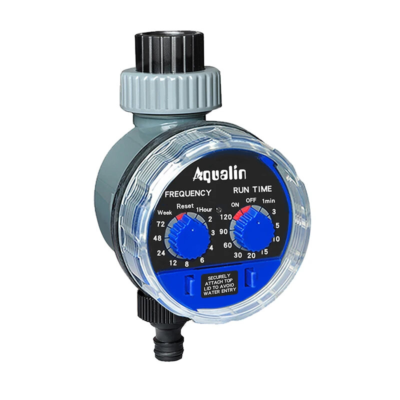 

Aqualin Automatic Garden Water Timer Ball Valve #21025 Easy Install on 3/4" Faucet or Tap Adjustable Frequency and Run T