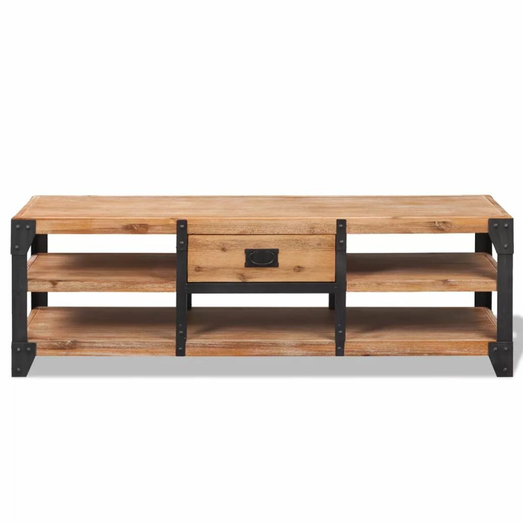 

TV Stand Solid Acacia Wood 55.1"x15.7"x17.7