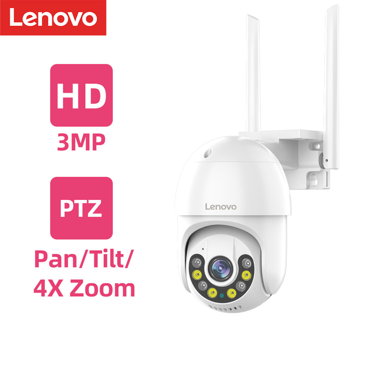 Kamera IP Lenovo 3MP za $53.62 / ~213zł