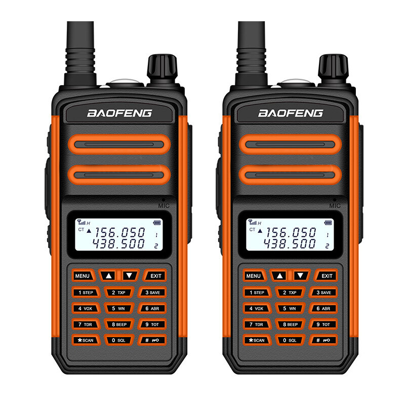 

2 ШТ. BAOFENG BF-S5plus 5 Вт 1800 мАч IP67 Водонепроницаемы UV Двойной Стандарты Двусторонний Ручной Радио Walkie Talkie