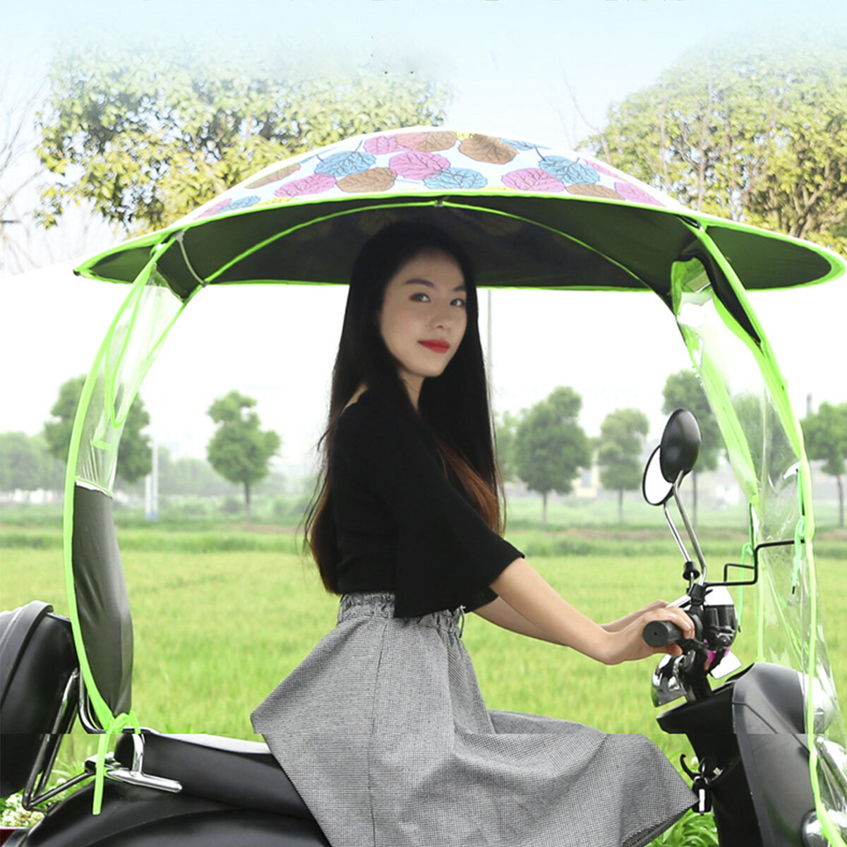 دراجة نارية خيمة سكوتر الكهربائية المطر خيمة الشمس المطر حماية مظلة المظلة ظلة الزجاج الأمامي