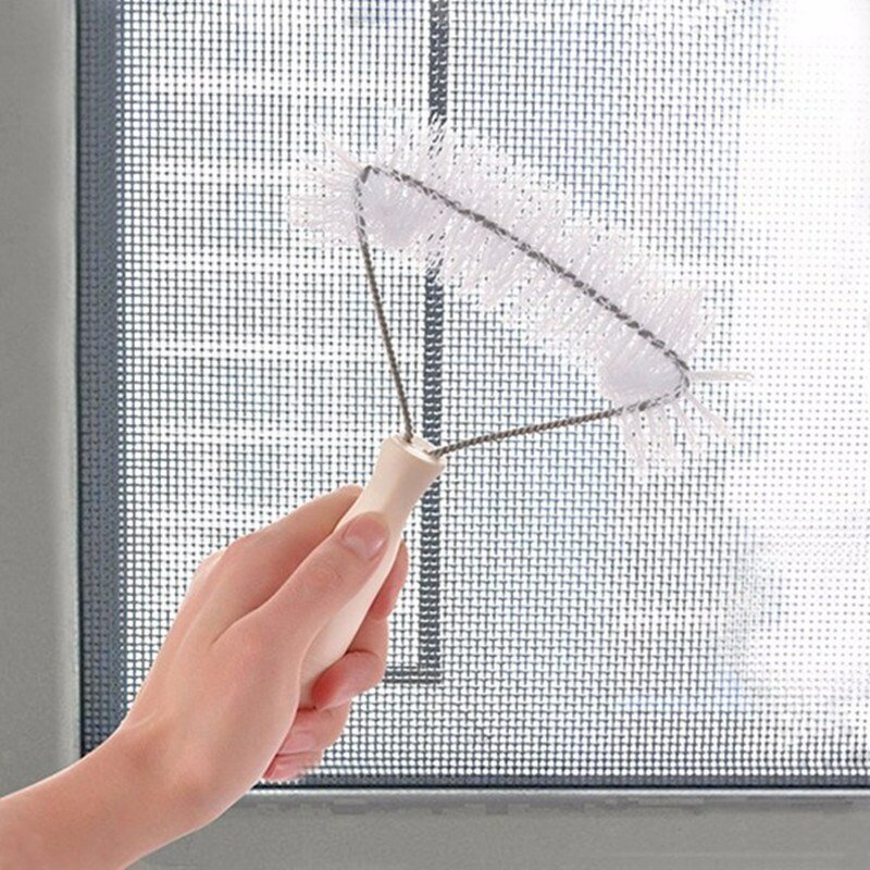 Multifunction Galvanized Wire Removal Window Screen Cleaning Brush Tool Glass Cleaning Scrubber
