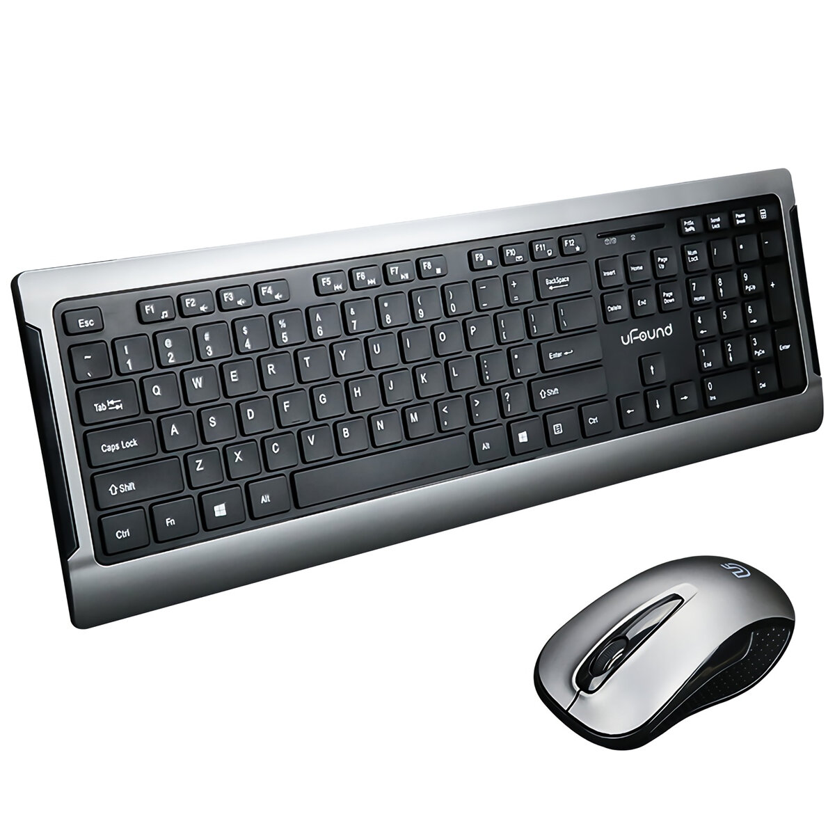 uFound R756 2.4G Draadloos toetsenbord en muis Set Metalen basis Kantoor Silent 106 toetsen Business
