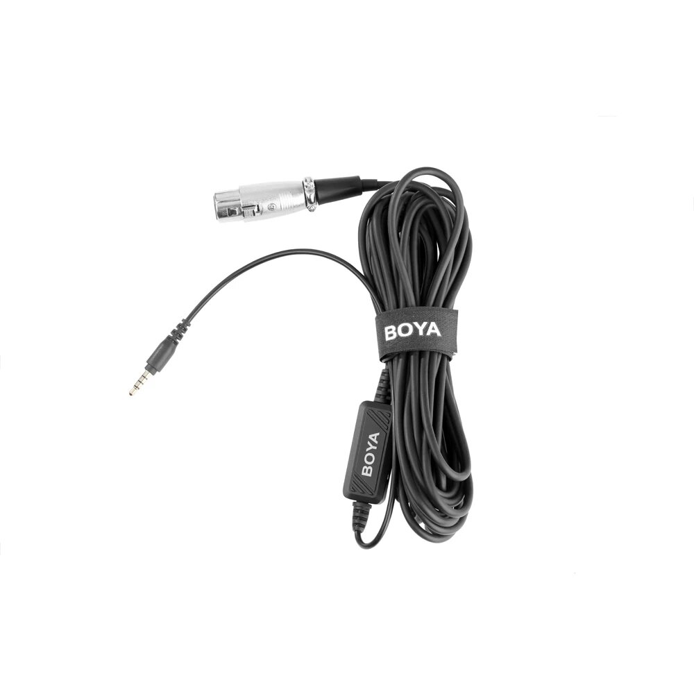 BOYA BY-BCA6 XLR naar 3,5 mm TRRS Adapter Kabel Microfoon Audio Gain Output Splitter Hoofdtelefoon M